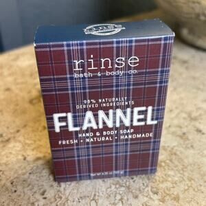 Flannel Rinse Bath & Body Co. Homemade Fresh Naturally Derived Soap Bar 4.25 oz
